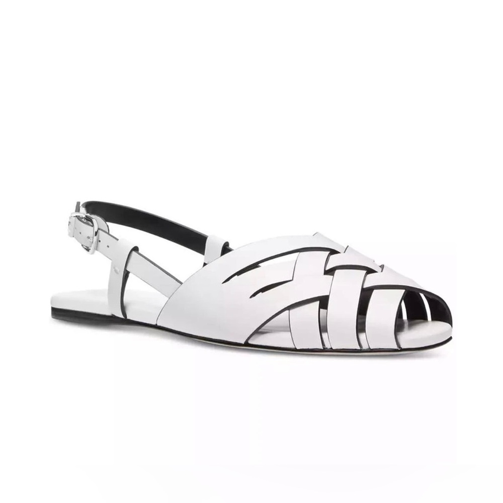 Michael Kors White  Slingback Sandals., Size 10